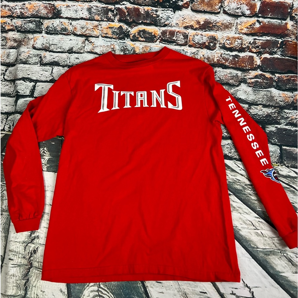 Vtg Tennessee‎ Titans Long Sleeve Red Youth Large 14-16